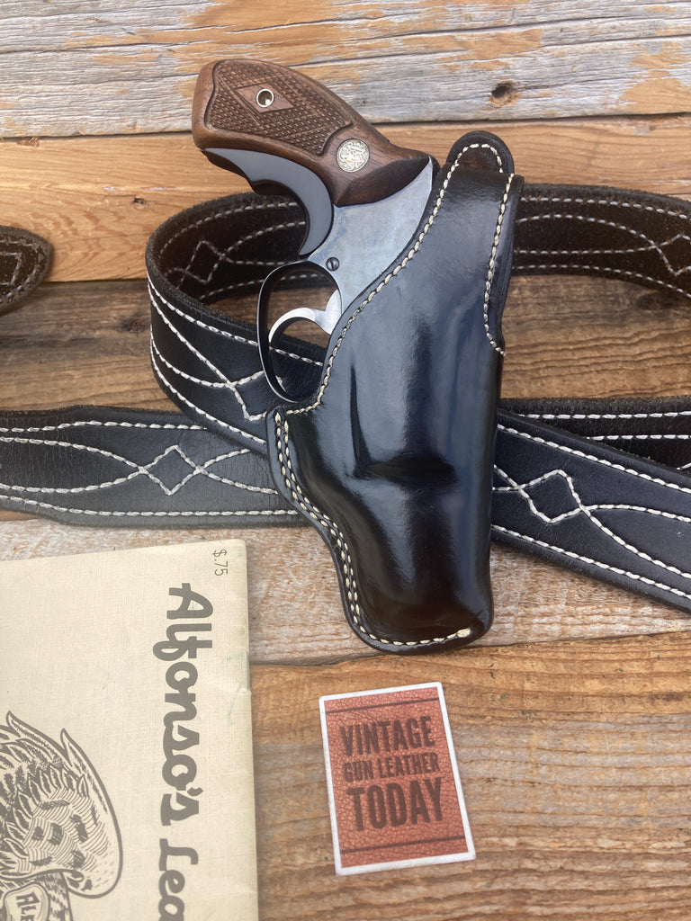 Alfonsos Black Leather Lined Holster For S&W Model 36 Chief Special 2" Revolver