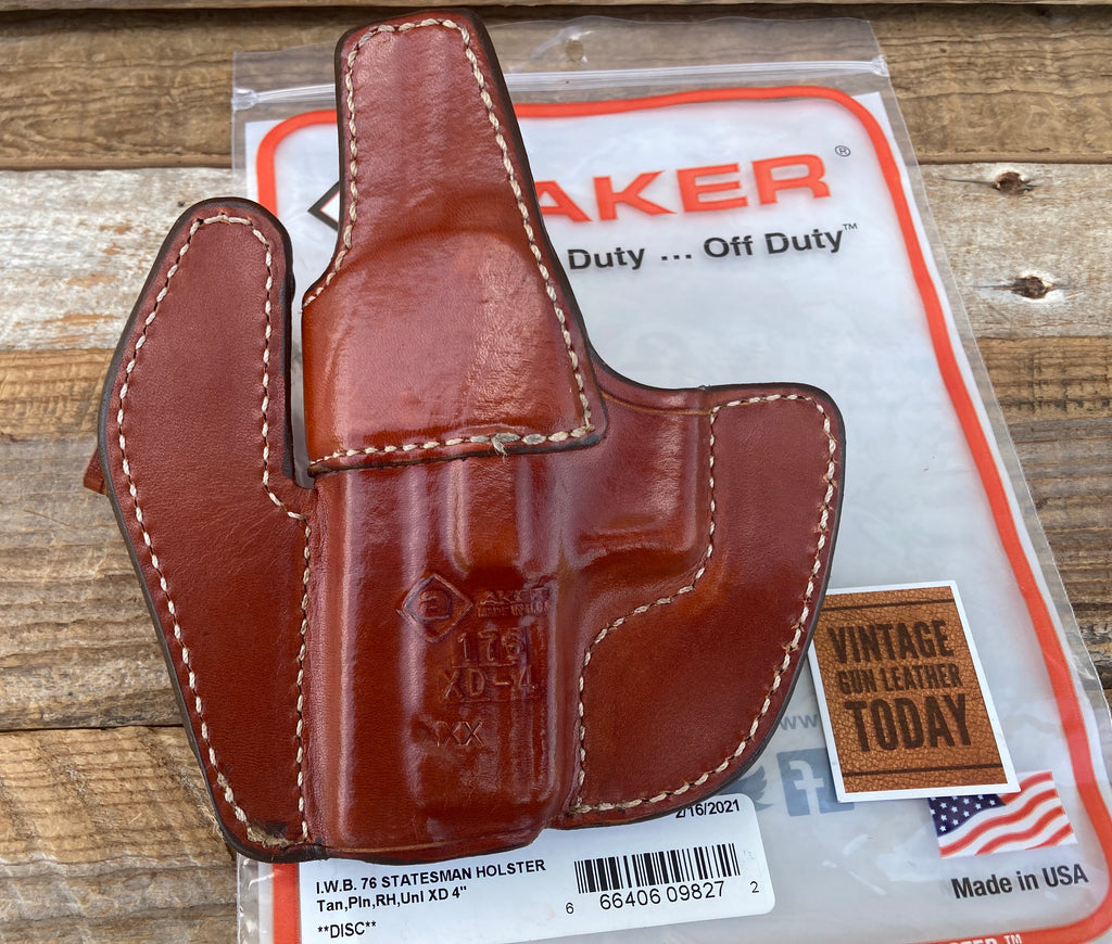 AKER Statesman Brown Leather Right IWB Holster for Springfield XD4