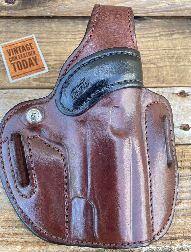 TAURIS Custom Mahogany Brown Leather Lined Holster For Wilson Combat 4 1/4"