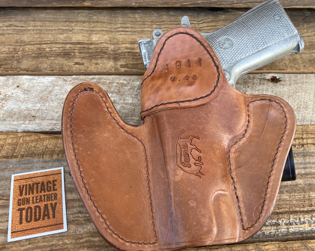 Custom TAURIS Leather Low Profile IWB Holster For Colt Commander 4.25 Horsehide