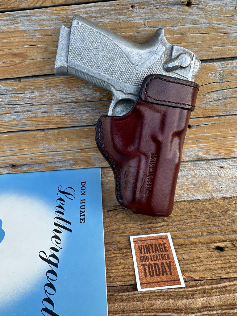 Vintage Don Hume H715 C Brown Leather Open Top IWB Holster For S&W 4513 4553 TSW