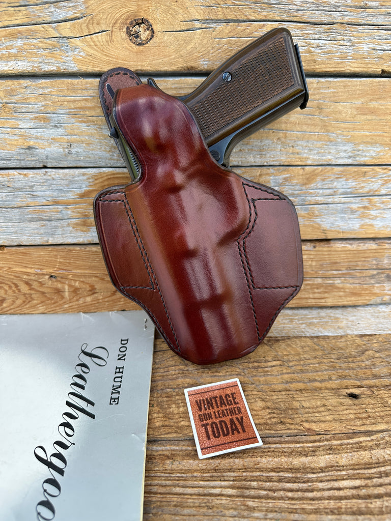 Don Hume H721 Brown Leather H721 11-5 OWB Holster for Browning Hi Power Left