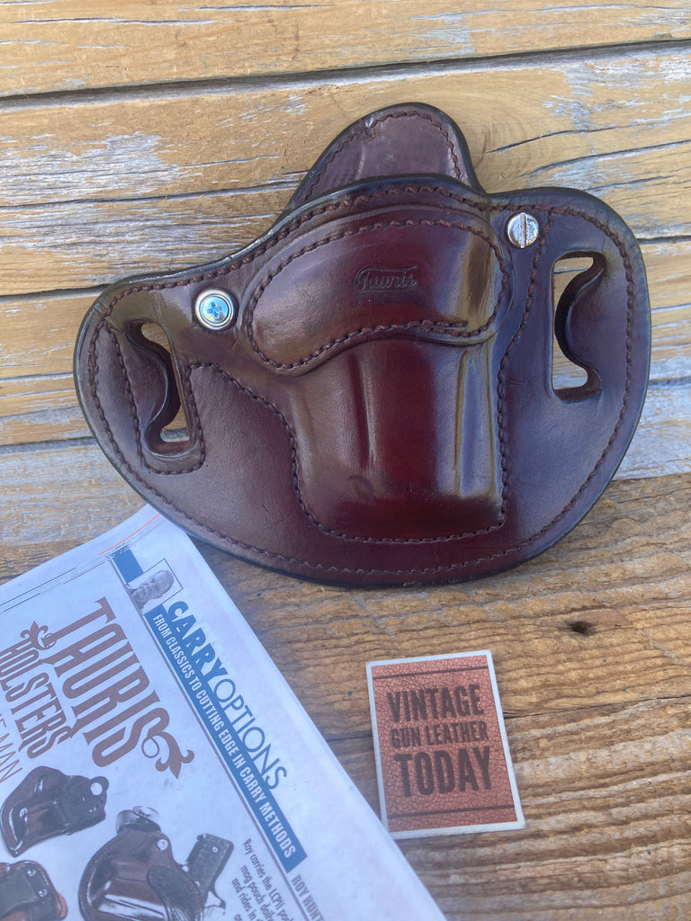 Tauris Brown Leather Reinforced High Ride Holster For Kimber Ultra Carry 3"