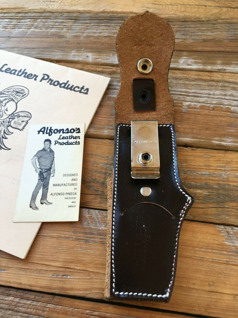 Vintage Alfonsos Brown Leather IWB Derringer Holster Key Ring Flap American