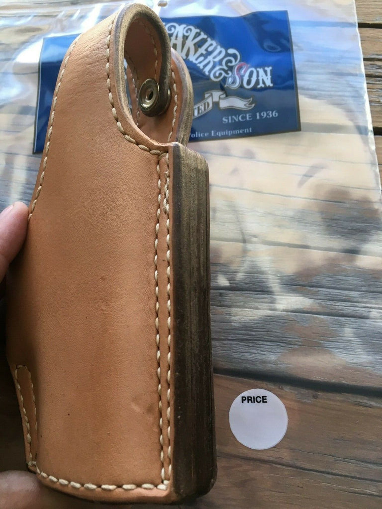Vintage Tex Shoemaker Brown Leather Lined Holster For S&W 645 3 1/2" Barrel