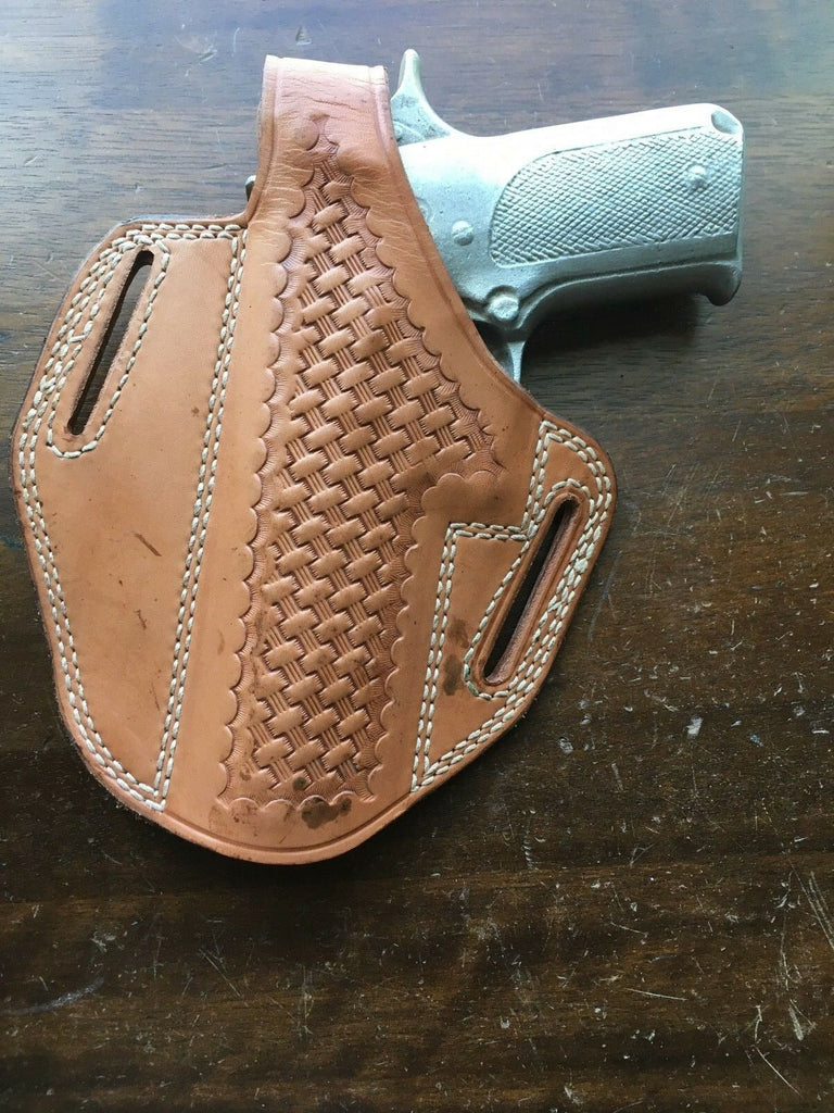 Vintage Tex Shoemaker Brown Leather OWB Holster For S&W 645 Right