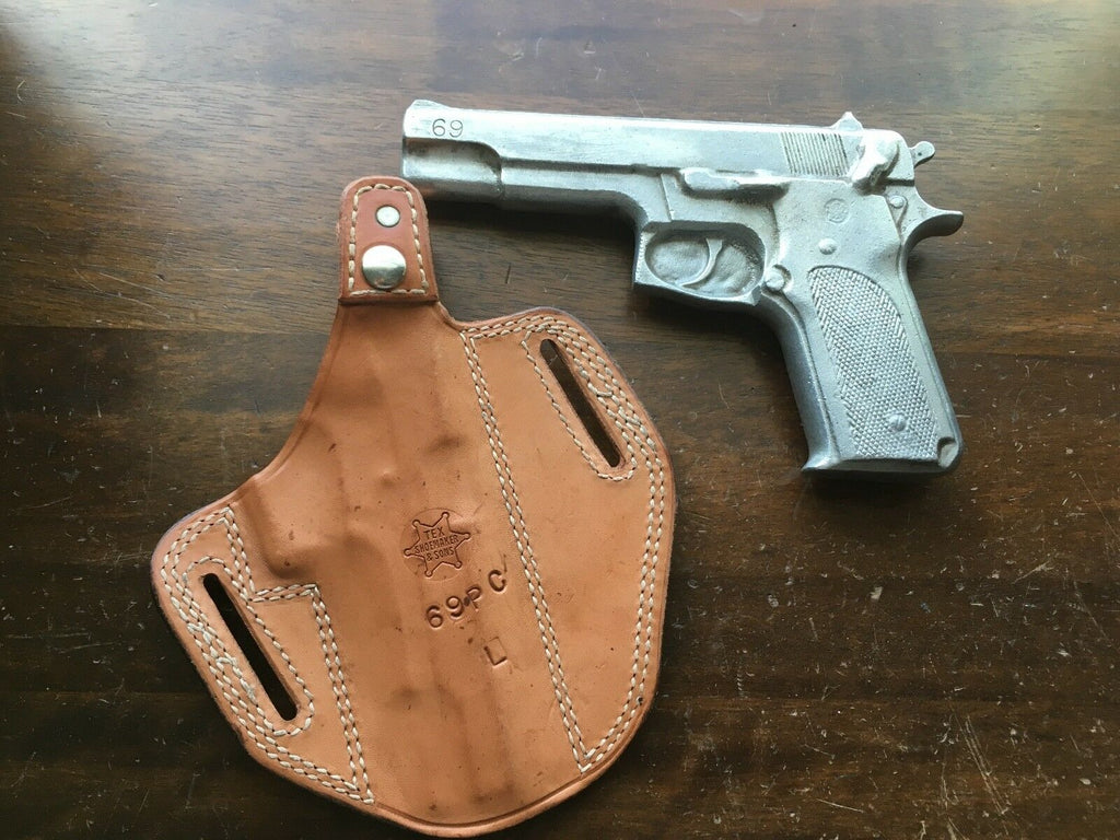 Vintage Tex Shoemaker Brown Leather OWB Holster For S&W 645 Right