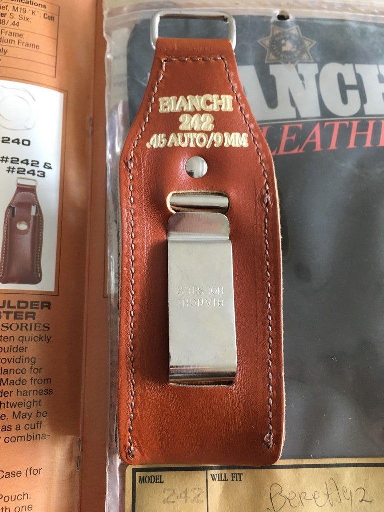 Vintage Bianchi Single Magazine Holder Shoulder Holster Component 45 1911 92