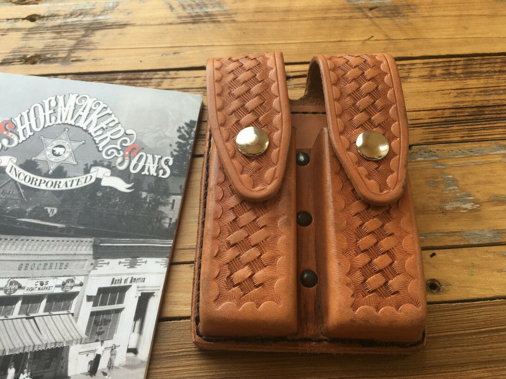 Tex Shoemake Leather Police Duty Glock 22 Double Magazine Carriers G22