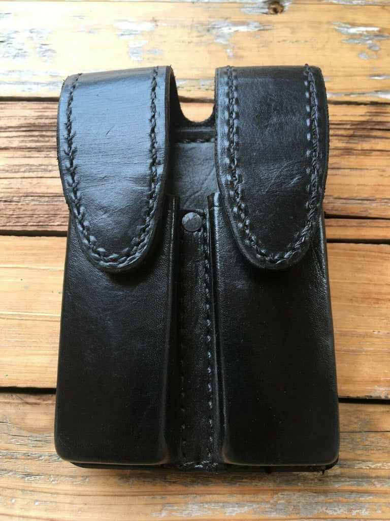 Tex Shoemake Leather Police Duty Glock 22 Double Magazine Carriers G22