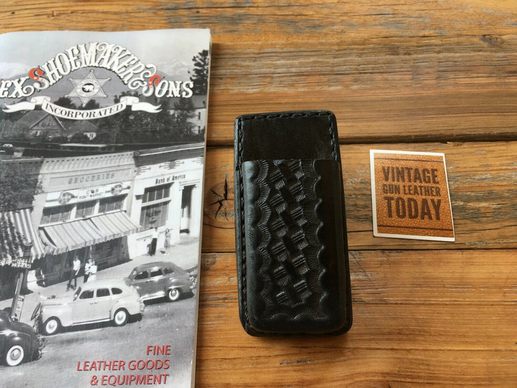 Tex Shoemaker Black Leather Single Magazine Carrier For GLOCK 36