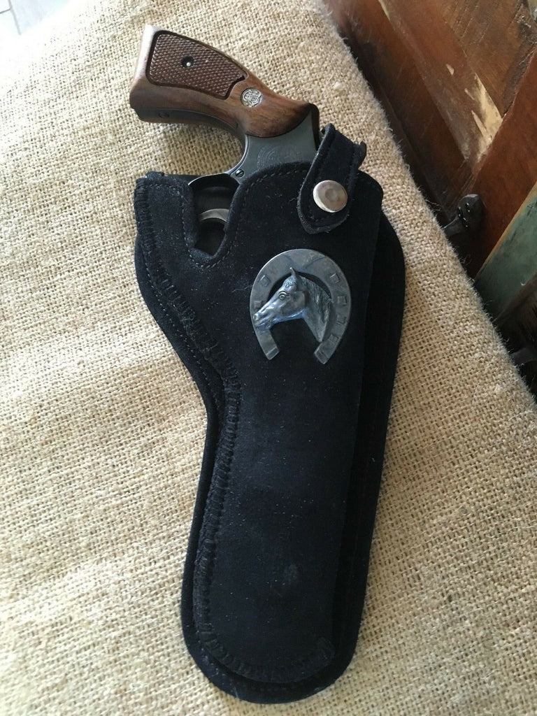 Vintage Casa Torices Leather Holster Medium Frame Revolver Holster 6" Black