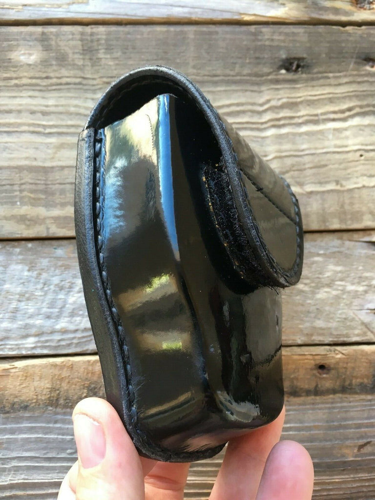 Tex Shoemaker 204A Gloss Clarino Leather Double Cuff Case Double Handcuff Holder