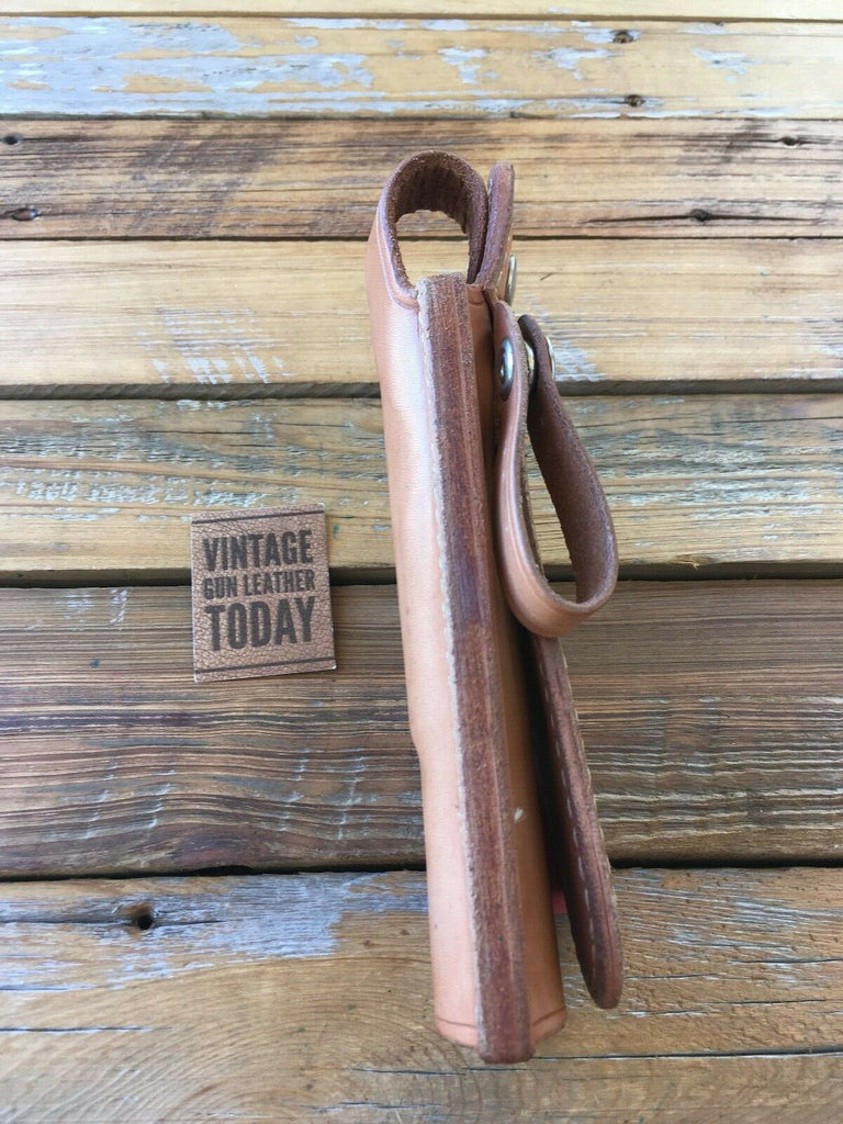 Vintage Tex Shoemaker 21PL Paddle Holster For Walther PPK PPKS Plain Natural Brown