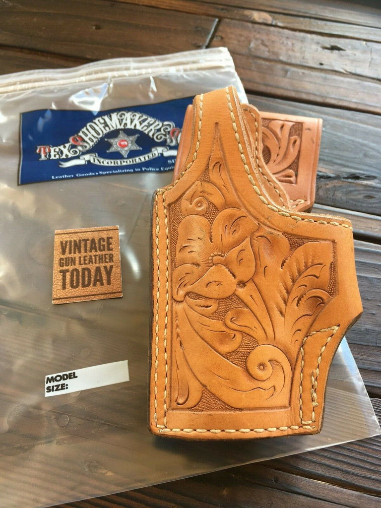 Vintage Tex Shoemaker N23H Hanger Holster For S&W 469 669 Hand Floral Carved