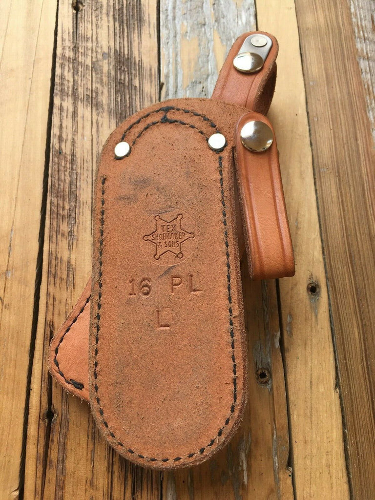 Vintage Natural Tan Tex Shoemaker Paddle Holster For S&W Mod 39 59 Left