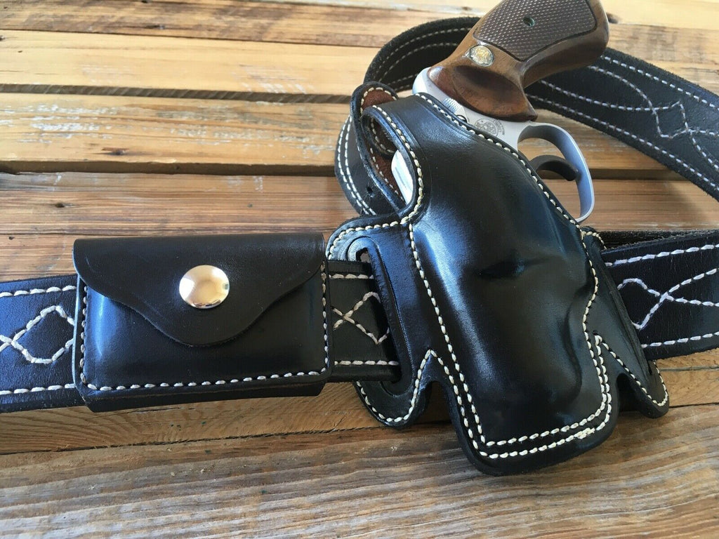 Alfonso's F62 Black Leather Suede Lined Holster For S&W J Frame 2" Revolver / Colt Det.