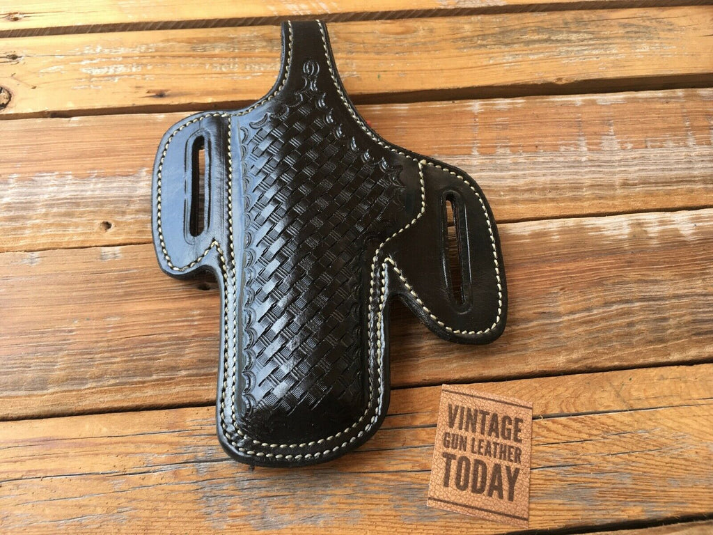 Alfonso's Black Leather Suede Lined Holster For Colt Commander Left Condition 2