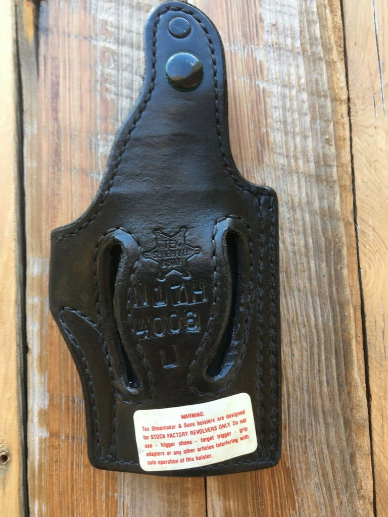 Vintage Tex Shoemaker Leather Holster For S&W 4006 Black Basketweave Left