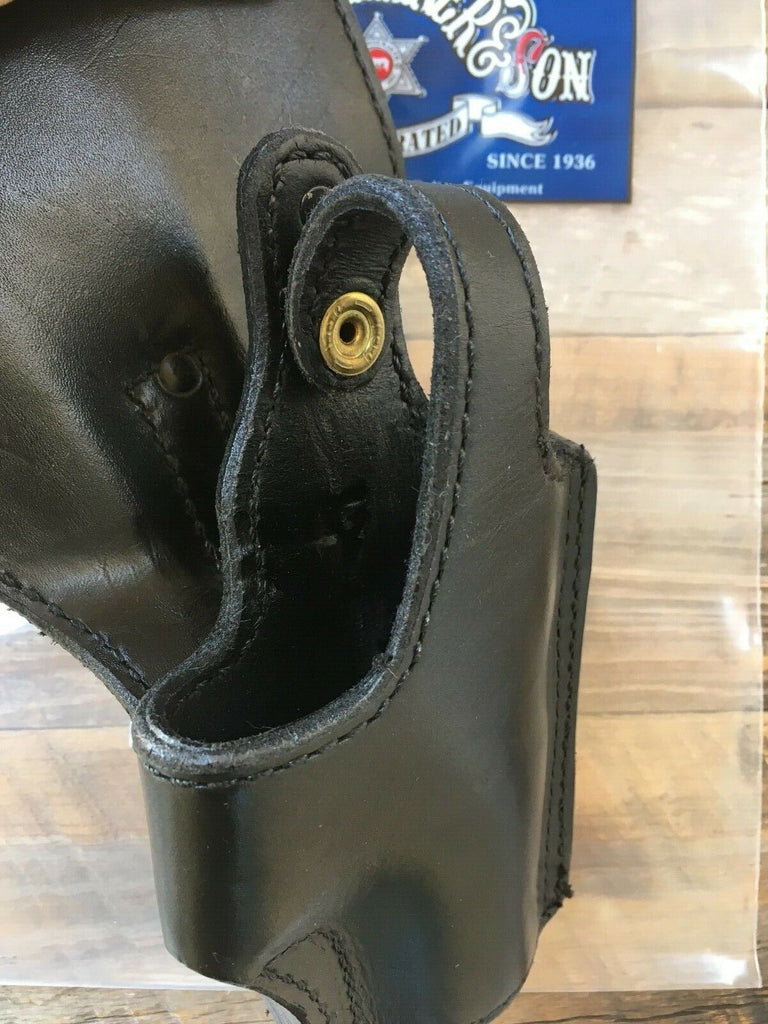 Vintage Tex Shoemaker Plain Black Leather Duty Sam Browne Holster For S&W 6906