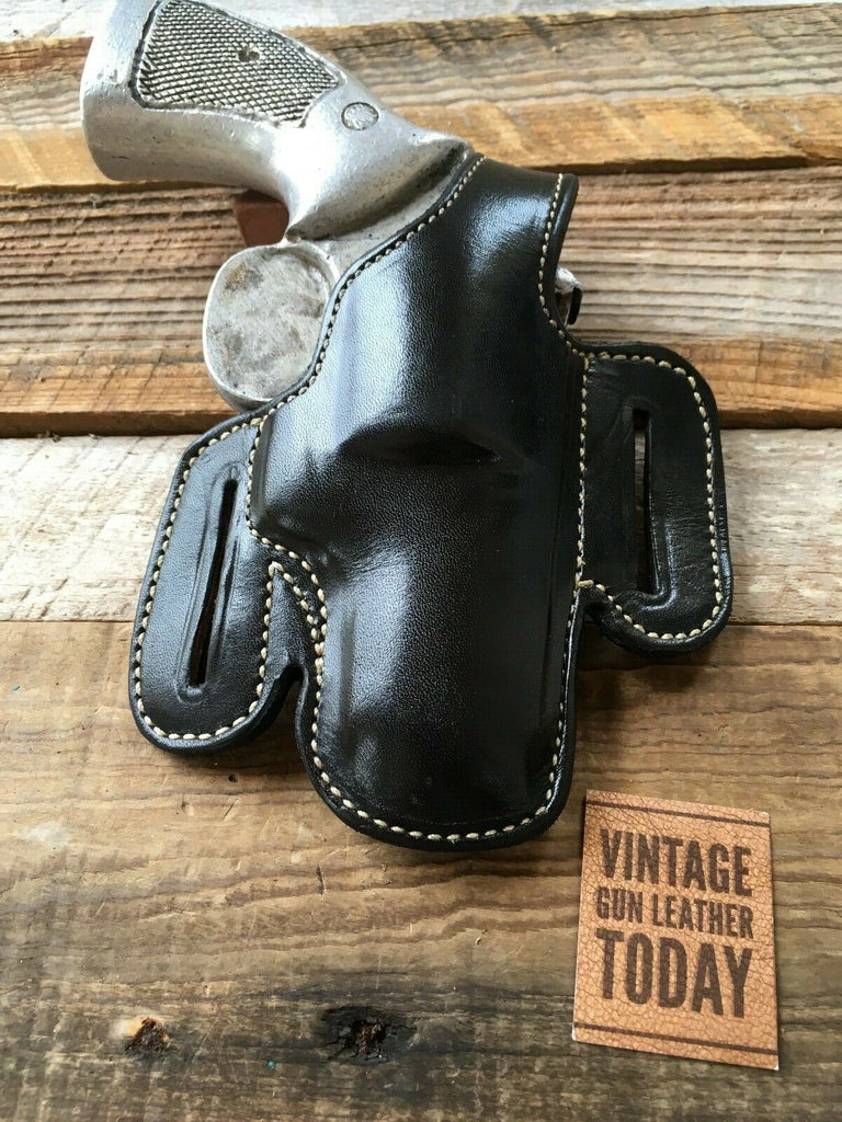 Alfonso's F60 Black Leather Suede Lined Holster For S&W K Frame 2.5" Revolvers