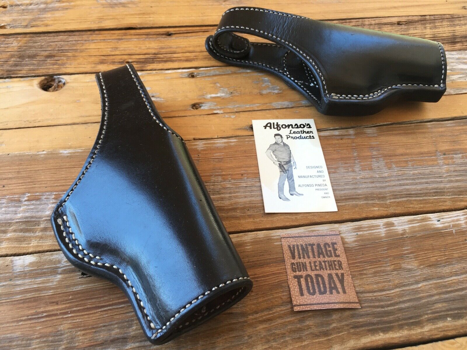 Alfonso's of Hollywood Black Leather Suede Lined Holster For GLOCK 