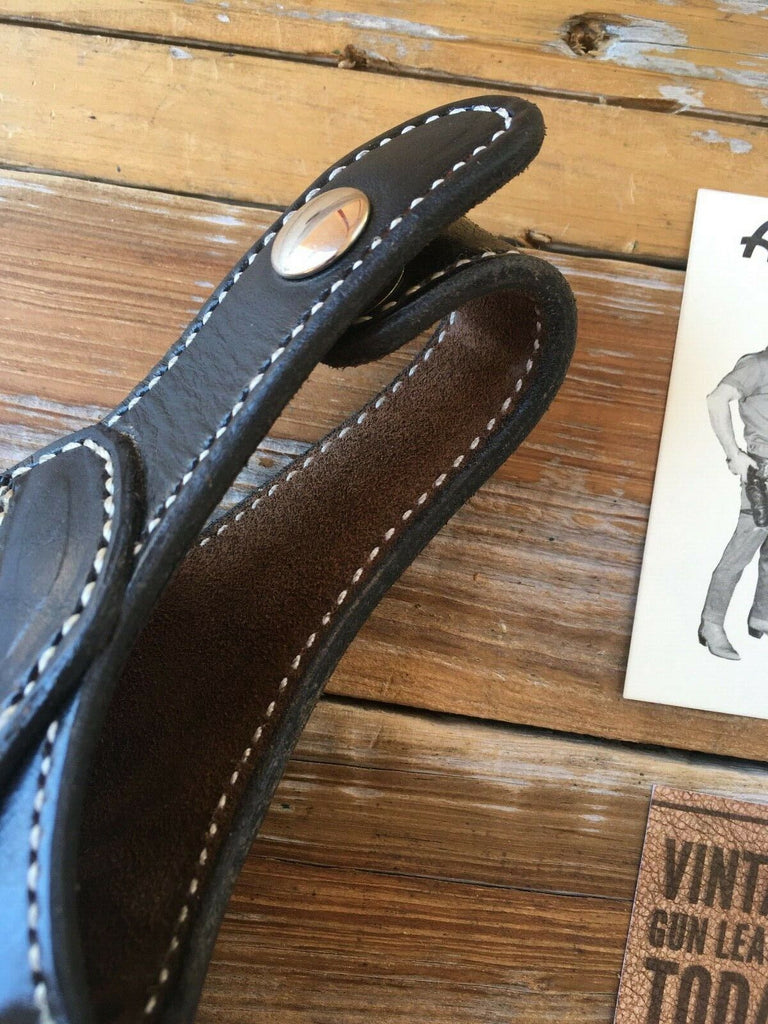 Alfonso's of Hollywood Black Leather Suede Lined Holster For GLOCK 23 G23