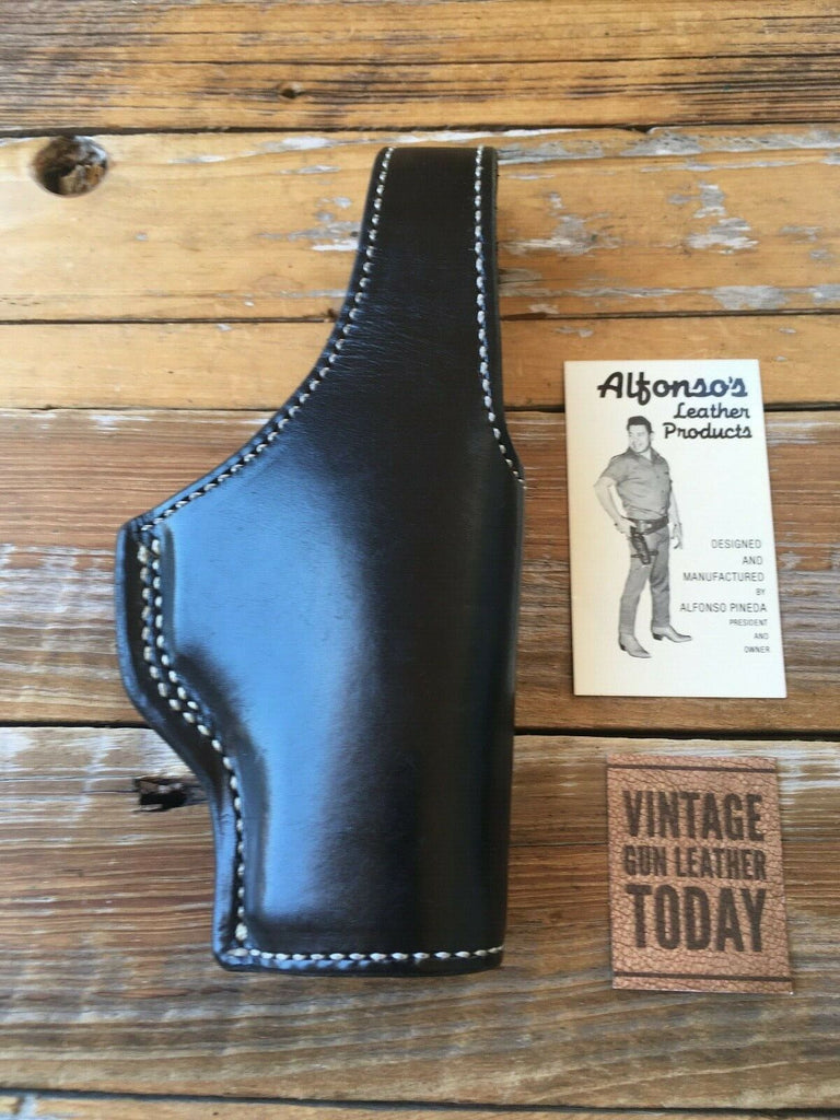 Alfonso's of Hollywood Black Leather Suede Lined Holster For GLOCK 23 G23