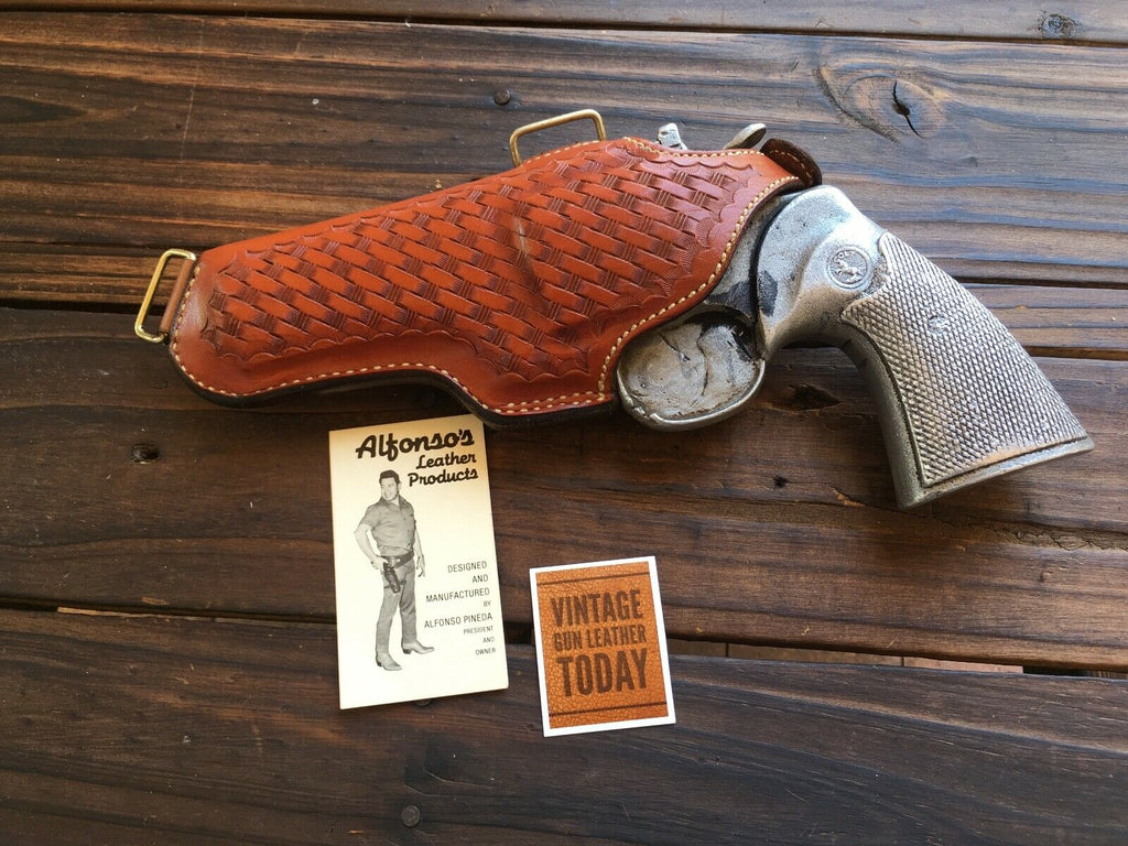 Alfonso's Brown Basketweave Shoulder Holster Component For Colt Python Revolver