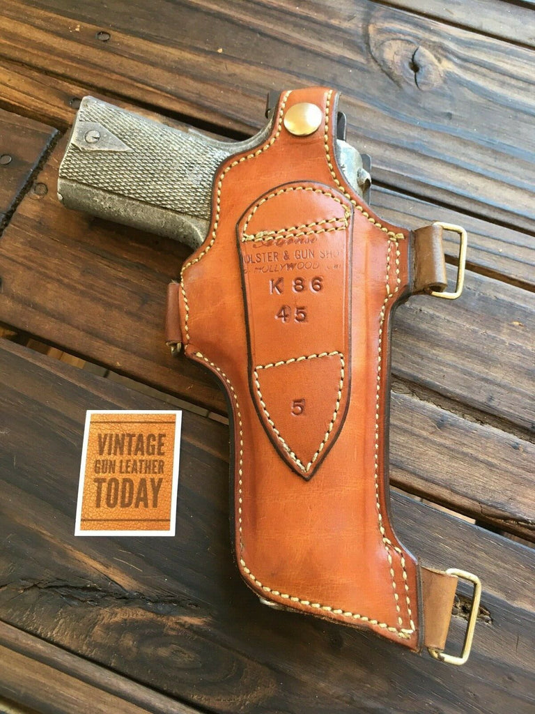 Alfonso's brown Leather Shoulder Holster Component For Colt Government .45 1911
