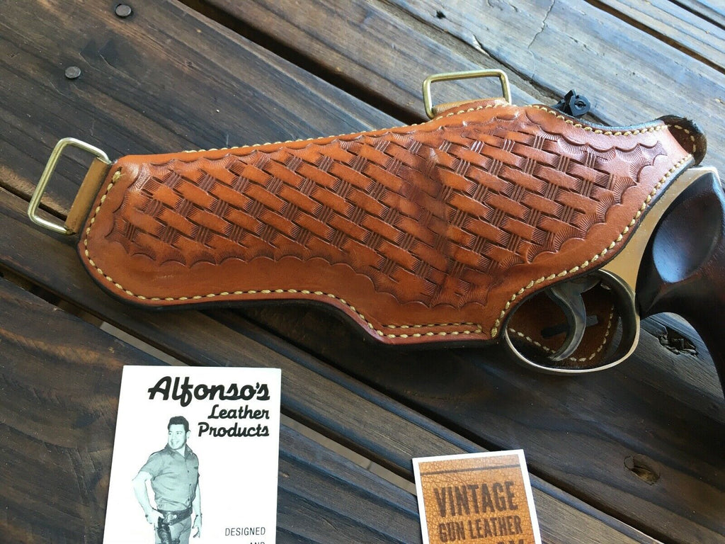 Alfonso's brown Leather Basketweave Shoulder Holster Component For S&W K Frame 4