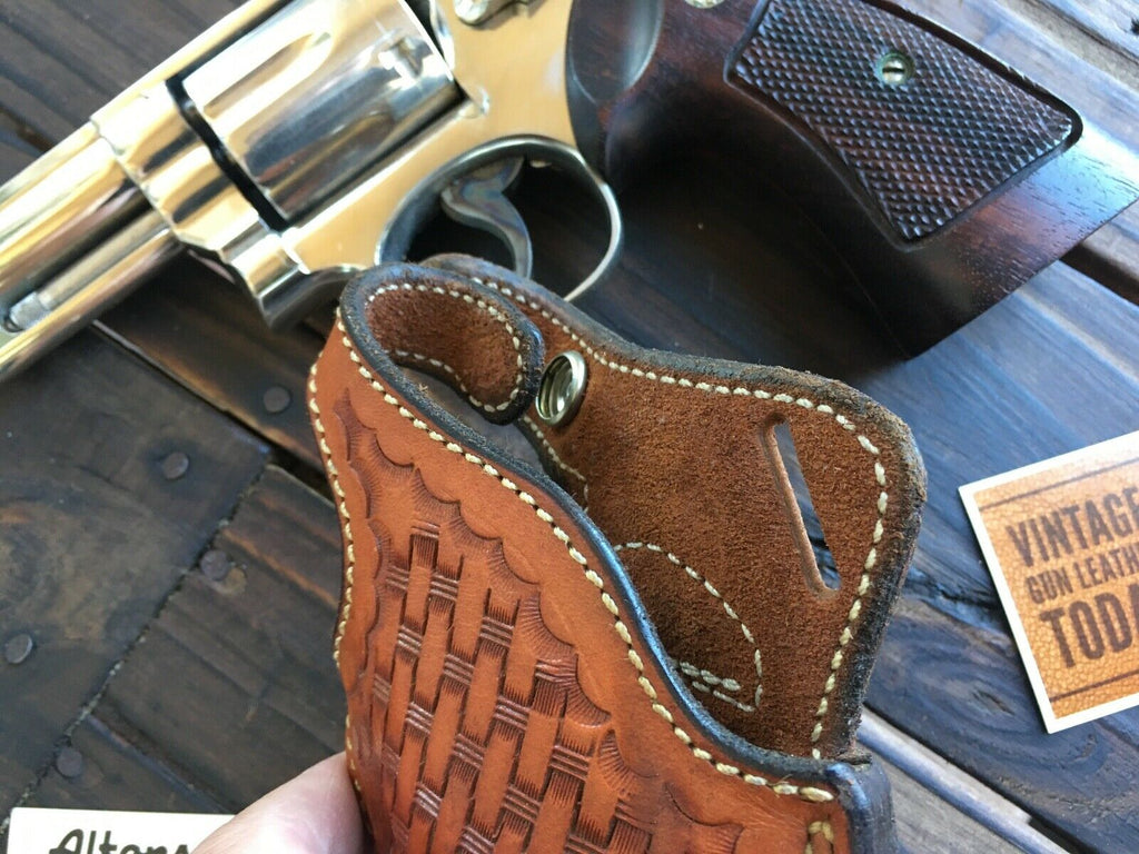 Alfonso's brown Leather Basketweave Shoulder Holster Component For S&W K Frame 4