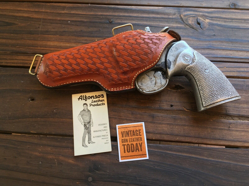 Alfonso's Brown Basketweave Shoulder Holster Component For Colt Python Revolver