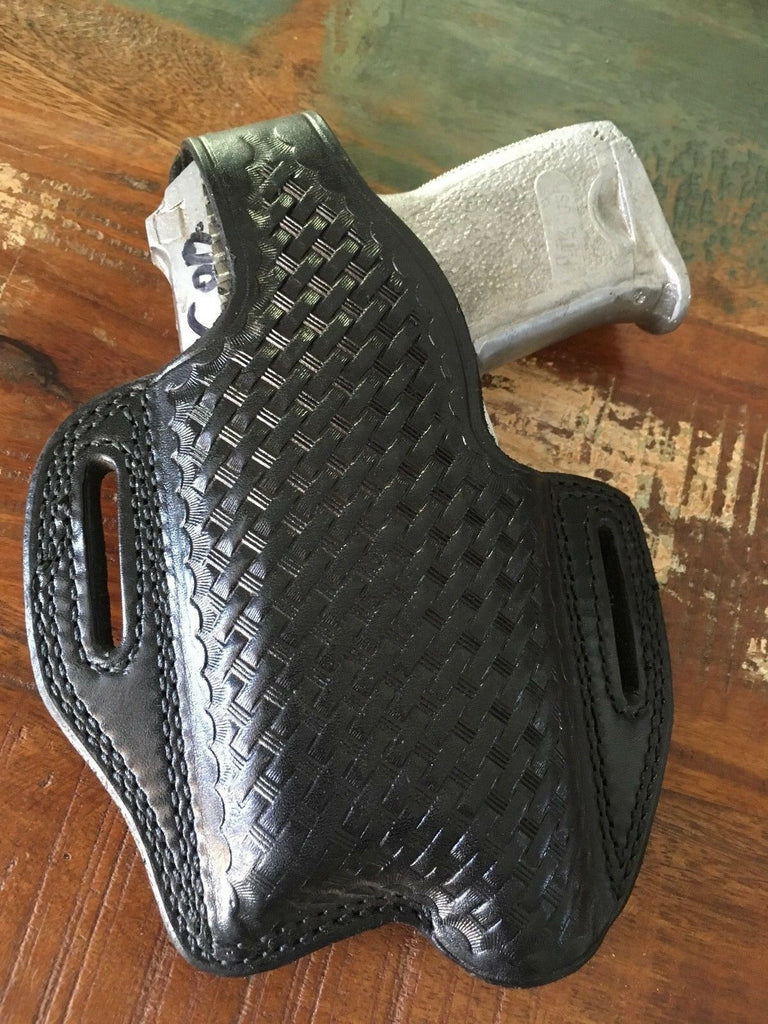 Tex Shoemaker Black Basketweave Leather Holster For HK USP Compact W/ x300 Light