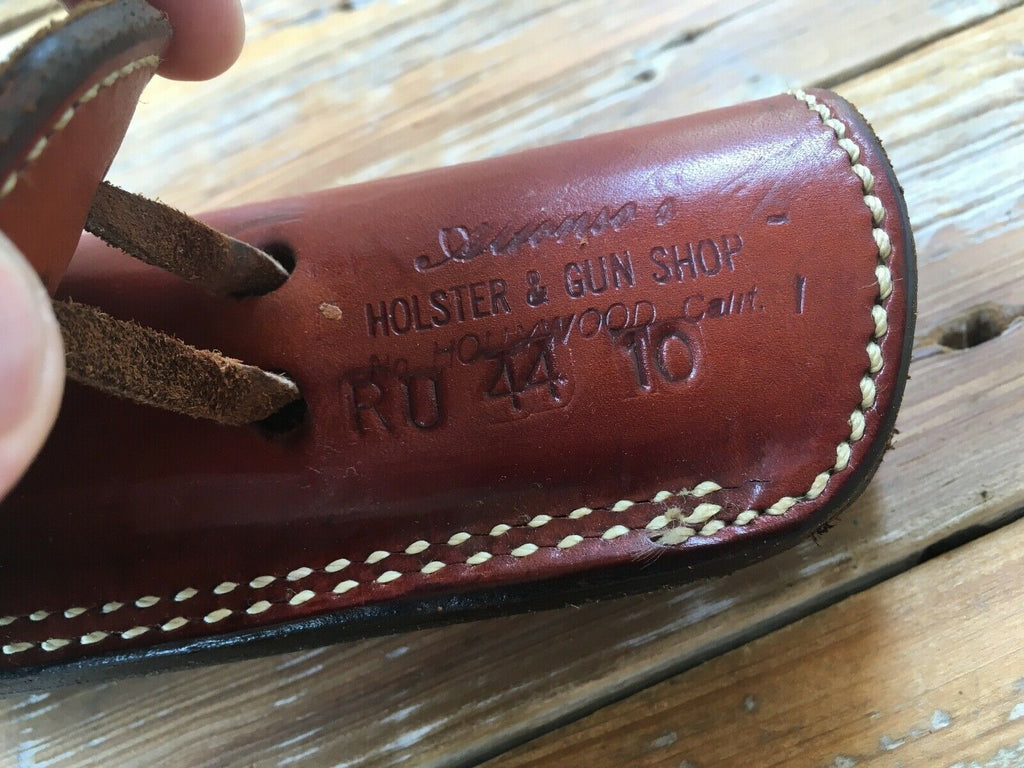 Alfonso's Brown Leather Suede Lined Western Holster for 10.5" Ruger SA Revolver.