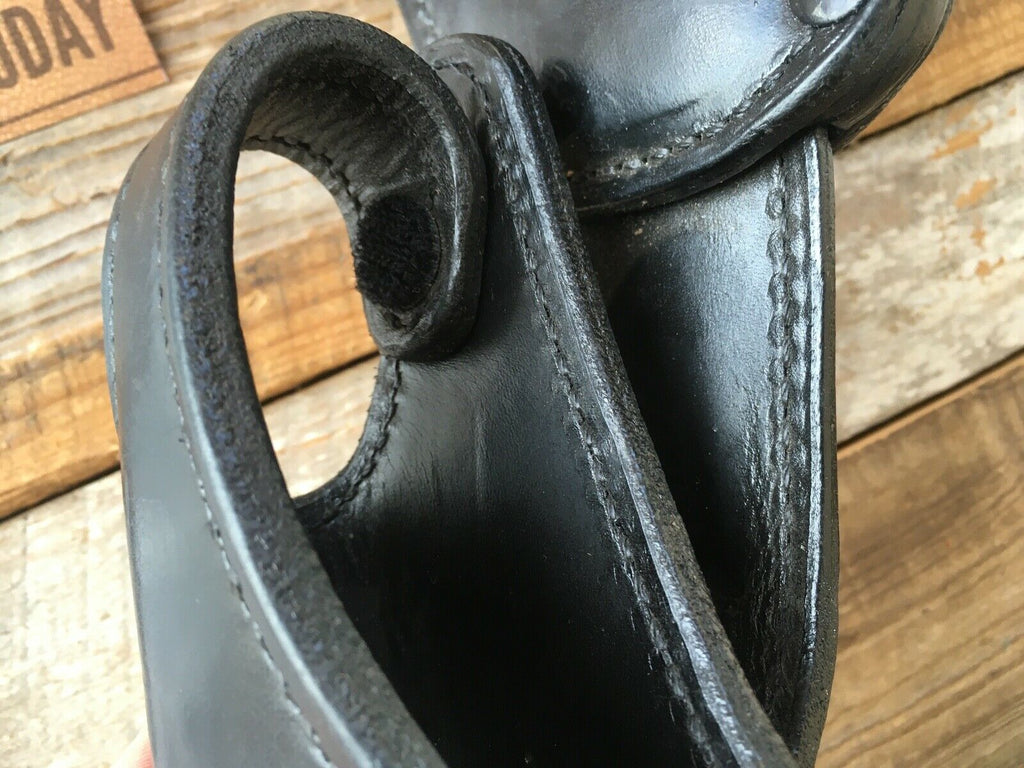 Tex Shoemaker Plain Black Leather Swivel Holster For HK USP 40 LEFT