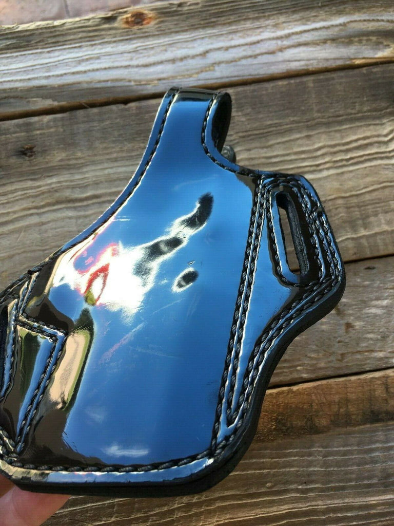 Vintage Tex Shoemaker Black Clarino Gloss Leather Parade Holster For Sig P228