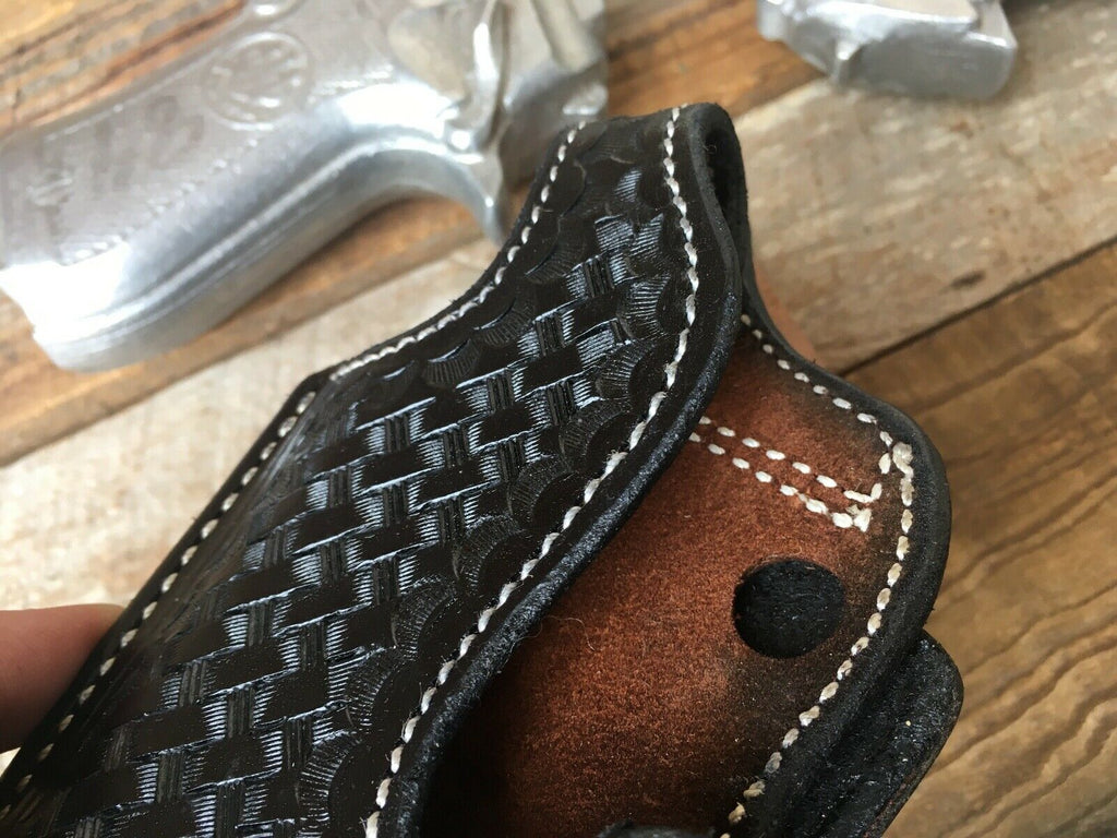 Alfonso's Black Basket Leather Lined Holster For Sig P230 84 Strong Cross LEFT