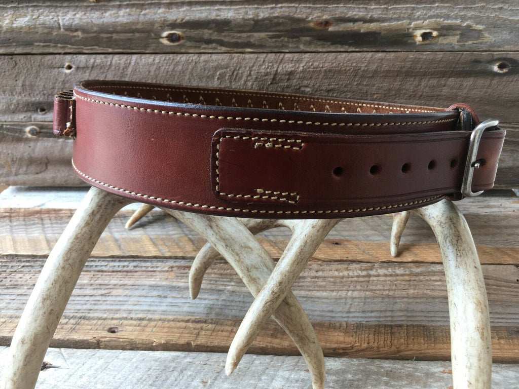 SZ 32 Alfonsos Suede Lined Brown Leather Cartridge Gun Belt .44 45 LC 30" to 35"