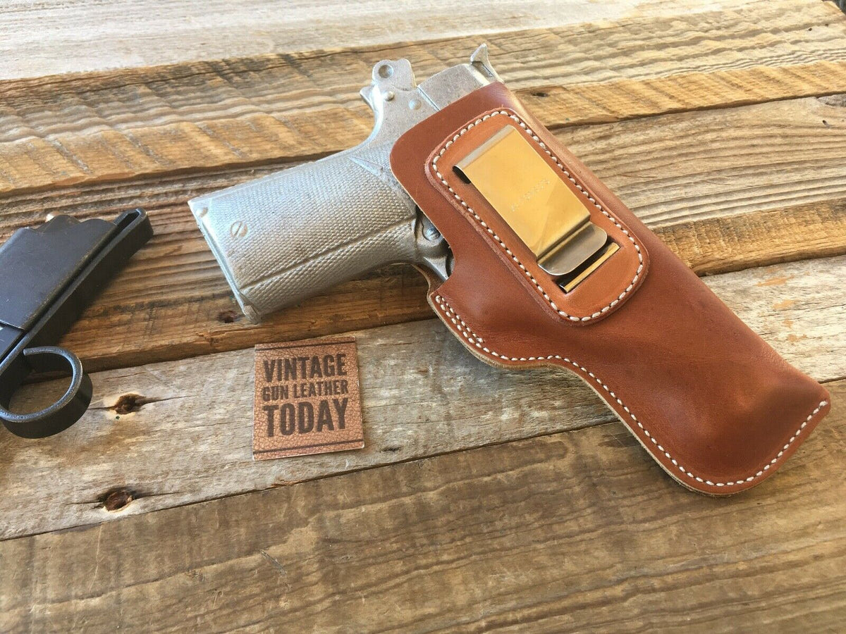 Alfonsos Brown Leather IWB Small of back Holster for Colt 1911 Command ...