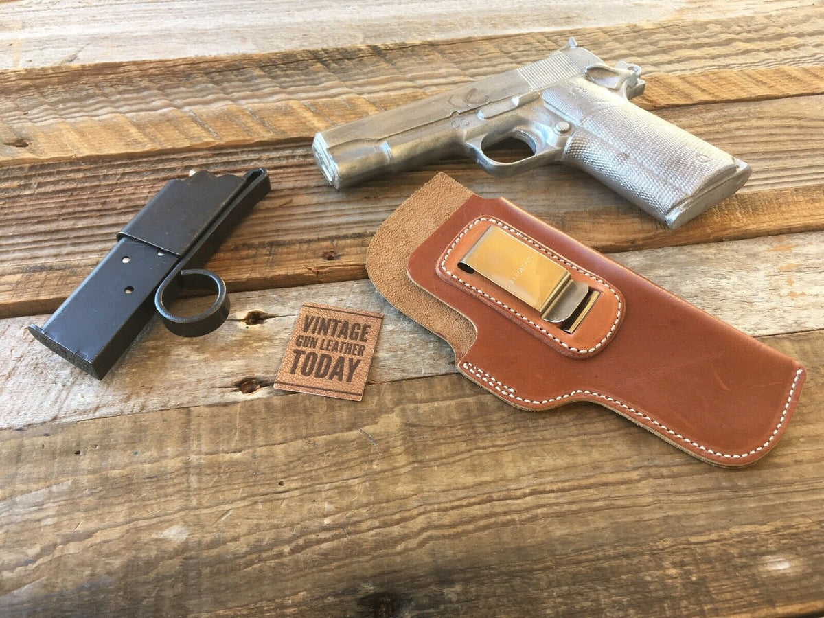 Alfonsos Brown Leather IWB Small of back Holster for Colt 1911 Command ...