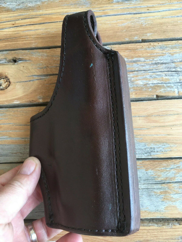 Vintage Tex Shoemaker Brown Leather Lined Holster For Sig P228 High Ride OWB