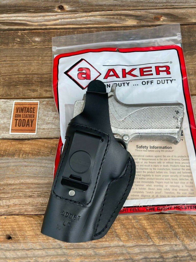 AKER Black Leather IWB Spring Special Holster For S&W 4006 TSW Bobbed Hammer