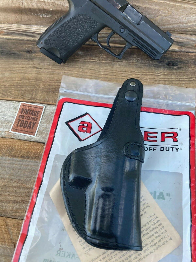AKER Discontinued Black Leather IWB Holster For H&K USP Compact 40 / 9 .357