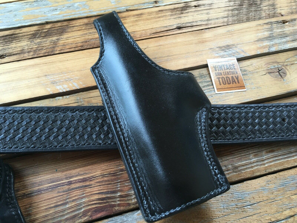 Tex Shoemaker Black Leather Lined OWB Holster For Glock 21 Left