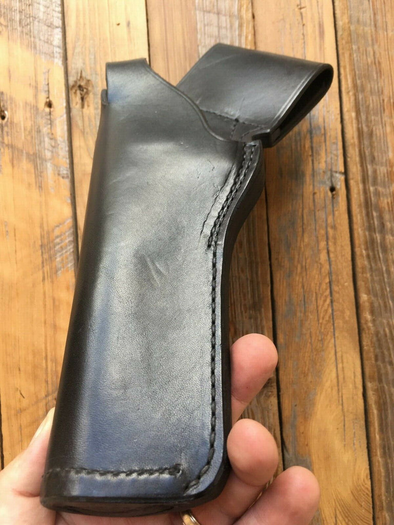 Vintage Tex Shoemaker 35 Border Patrol Plain Leather Holster For 6" Revolver K Frame