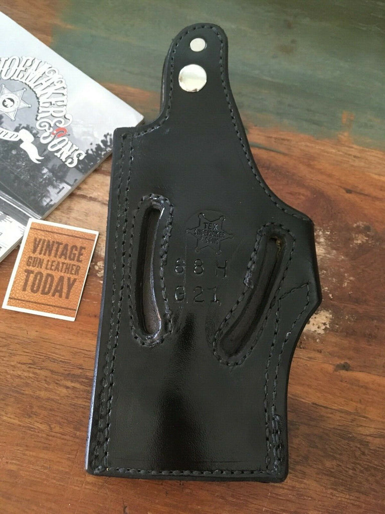 Tex Shoemaker Black Leather Lined OWB Holster For Glock 21 Right