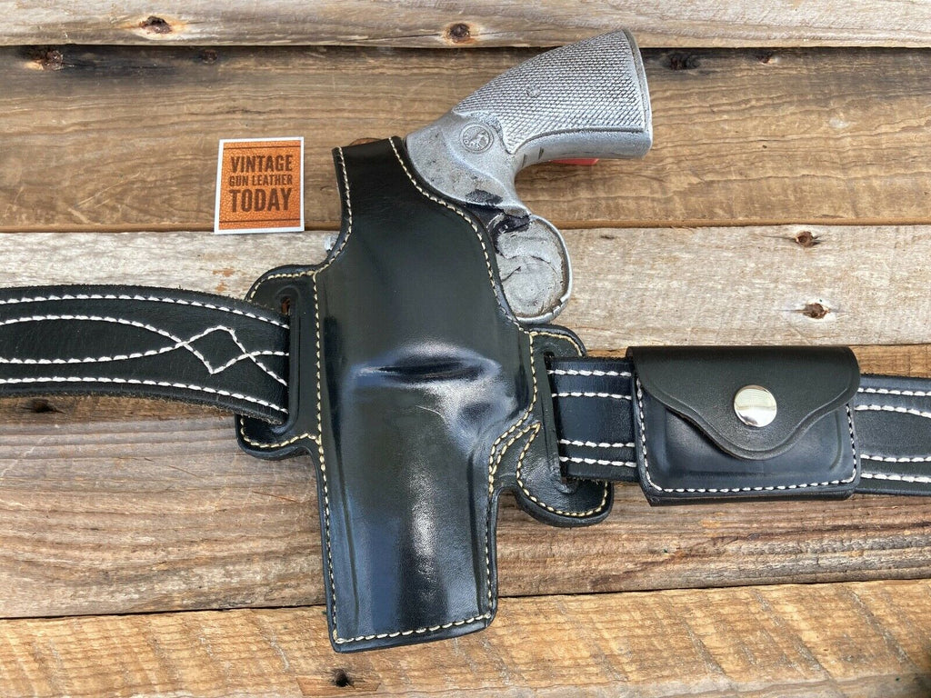 Alfonso's F60 Black Leather Lined Holster For Python S&W L Frame 4 Revolver LEFT