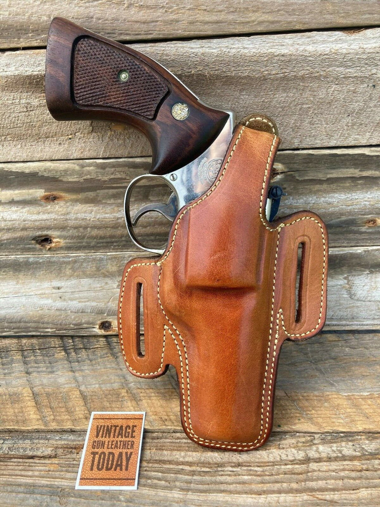 Alfonsos Thunderbird Brown Leather OWB Holster for S&W K Frame 4" Revolver