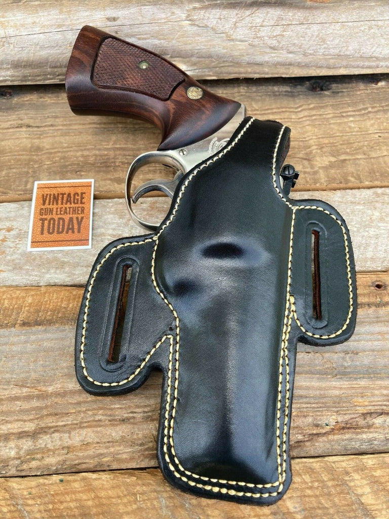 Alfonsos Thunderbird Black Leather OWB Holster for S&W K Frame 4" Revolver